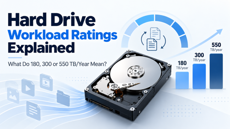 Hard drive workload ratings showing 180 300 and 550 TB per year -14
