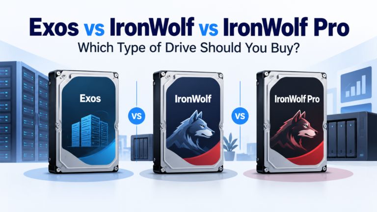 Seagate Exos vs IronWolf vs IronWolf Pro hard drive comparison