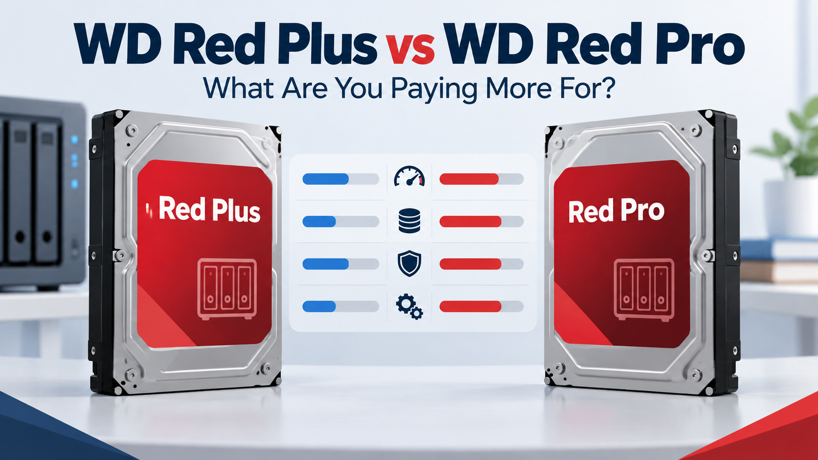 WD Red Plus vs WD Red Pro NAS hard drive comparison